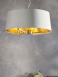 Bay Lighting Manor Ceiling Light, White/Metallic Brass
