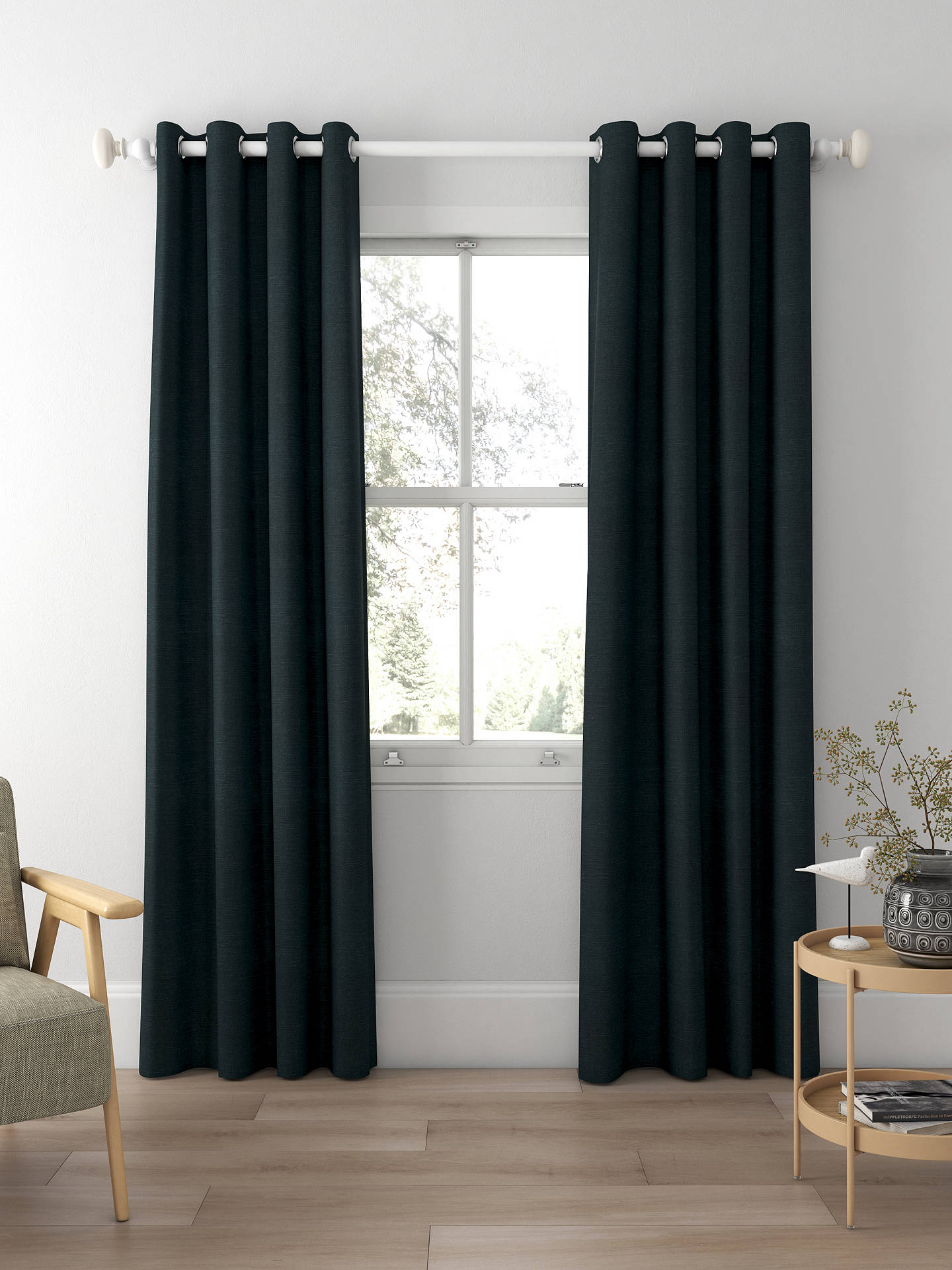 Sanderson Tuscany II Made to Measure Curtains, Carbon