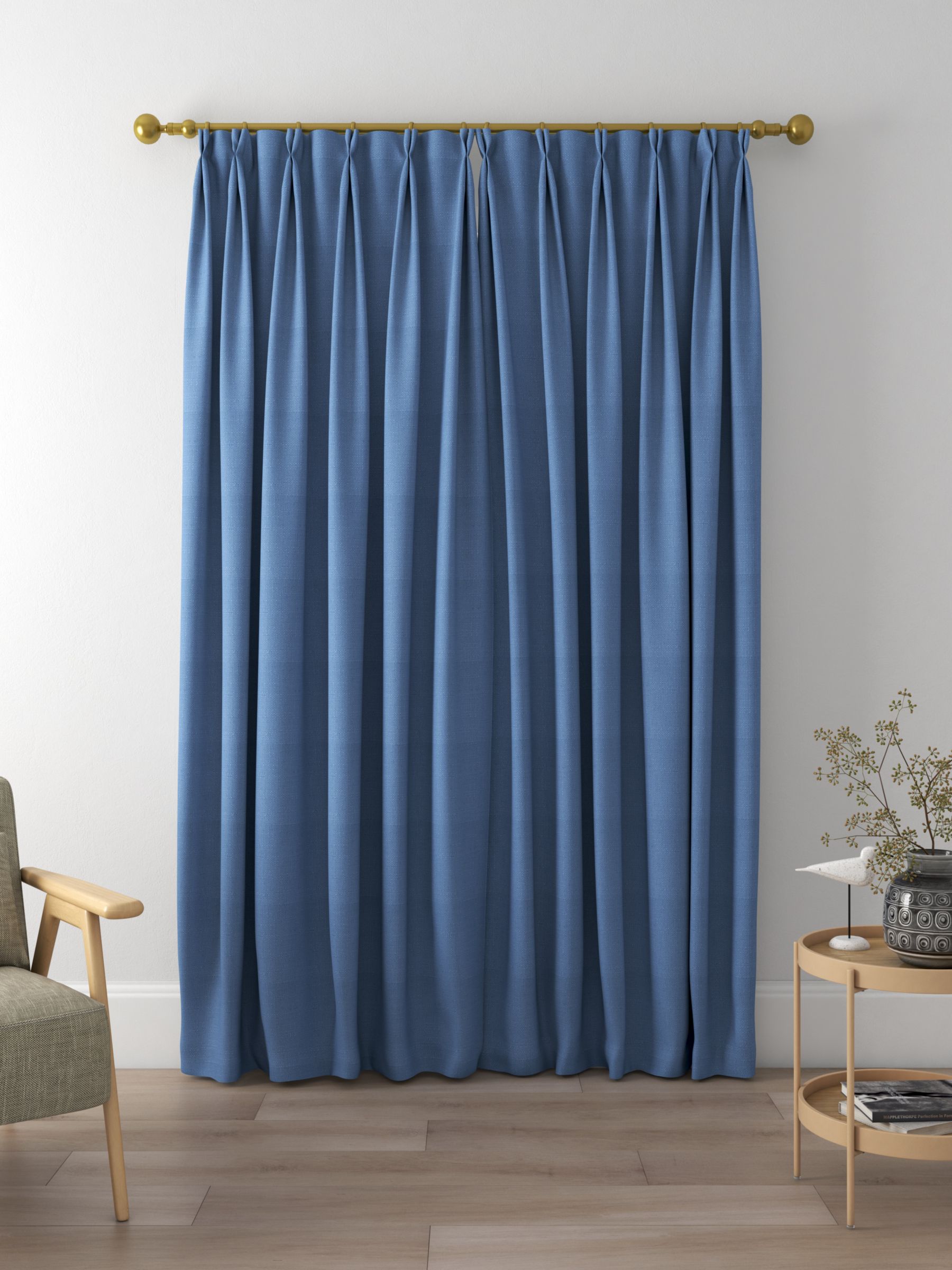 Sanderson Tuscany II Made to Measure Curtains, Cornflower Blue