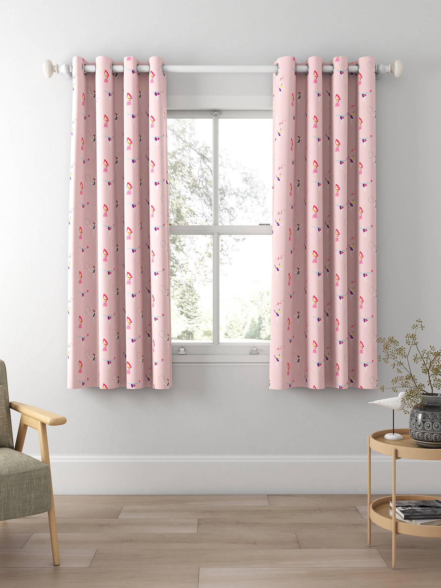Harlequin Balancing Made to Measure Curtains, Blossom/Raspberry