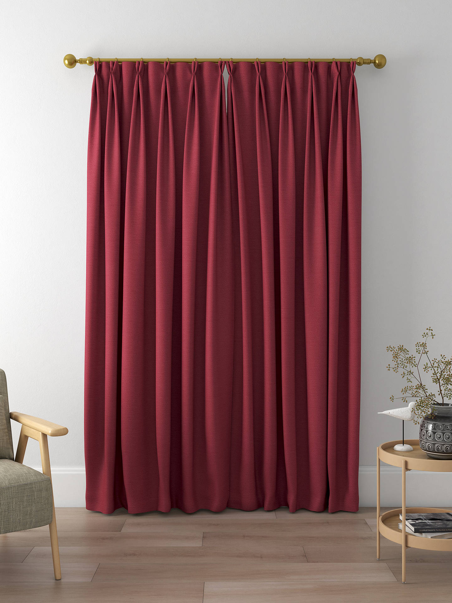 Designers Guild Pampas Made to Measure Curtains, Claret