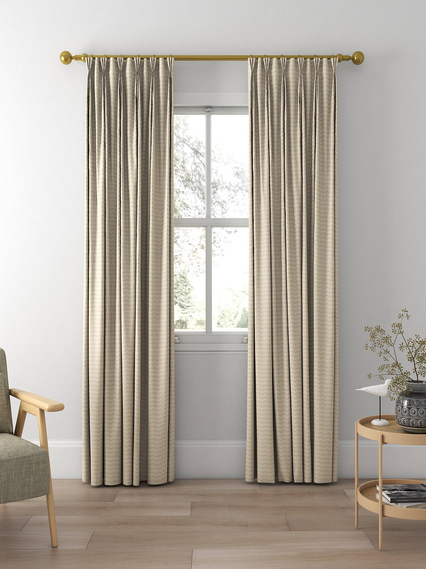 Sanderson Herring Made to Measure Curtains, Oyster