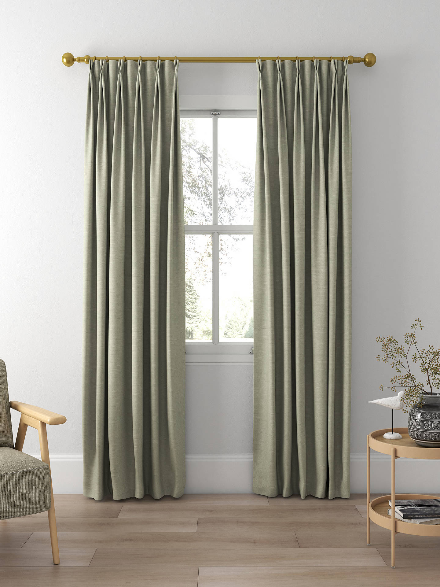 Sanderson Tuscany II Made to Measure Curtains, Grey Squirrel