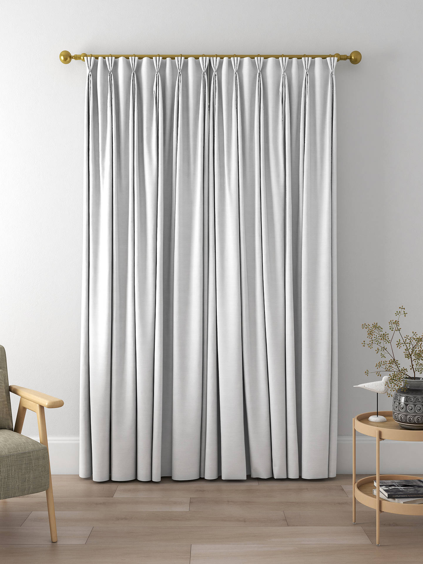 Designers Guild Pampas Made to Measure Curtains, Snow