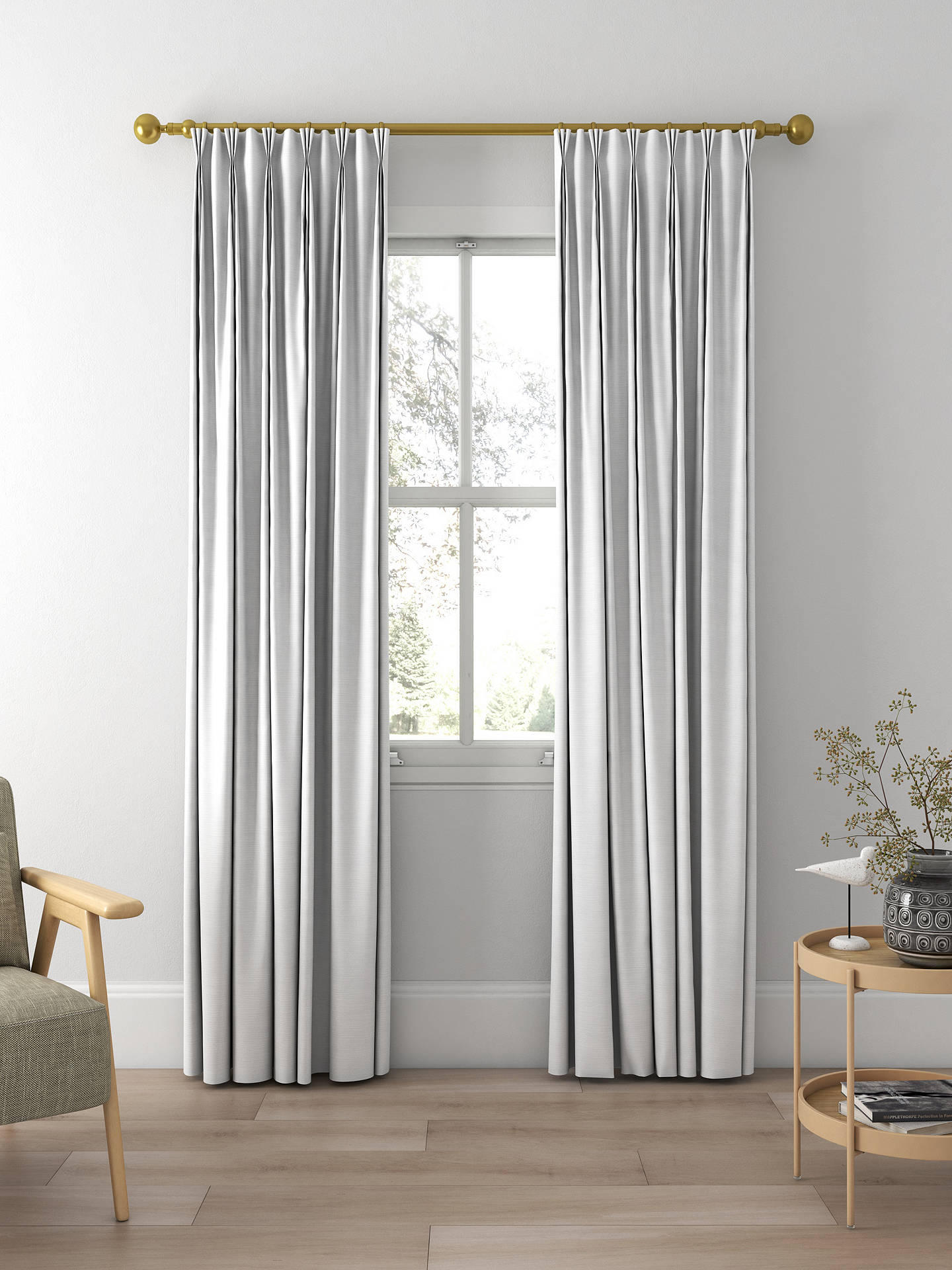 Designers Guild Pampas Made to Measure Curtains, Snow