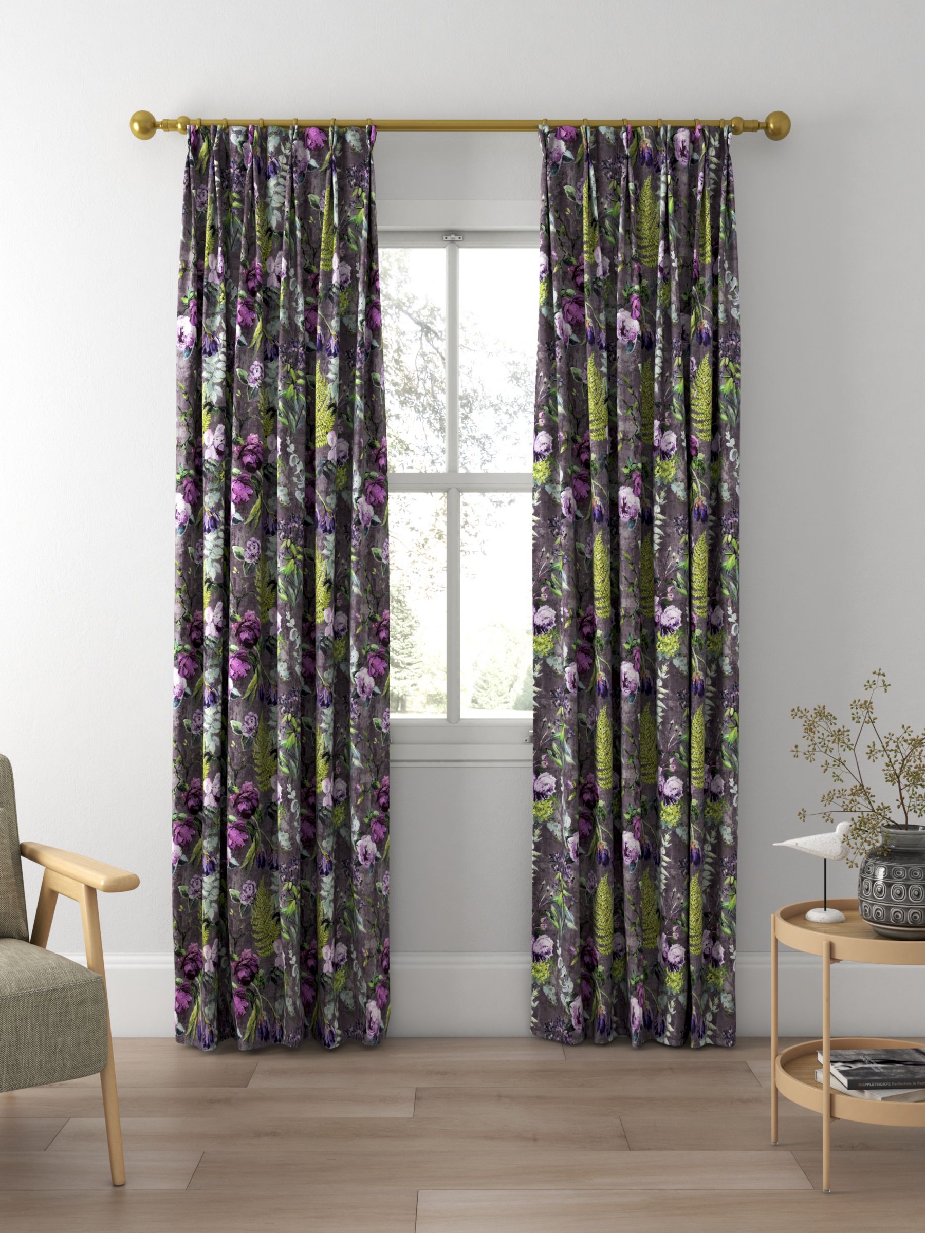 Designers Guild Tulipani Made to Measure Curtains,  Amethyst