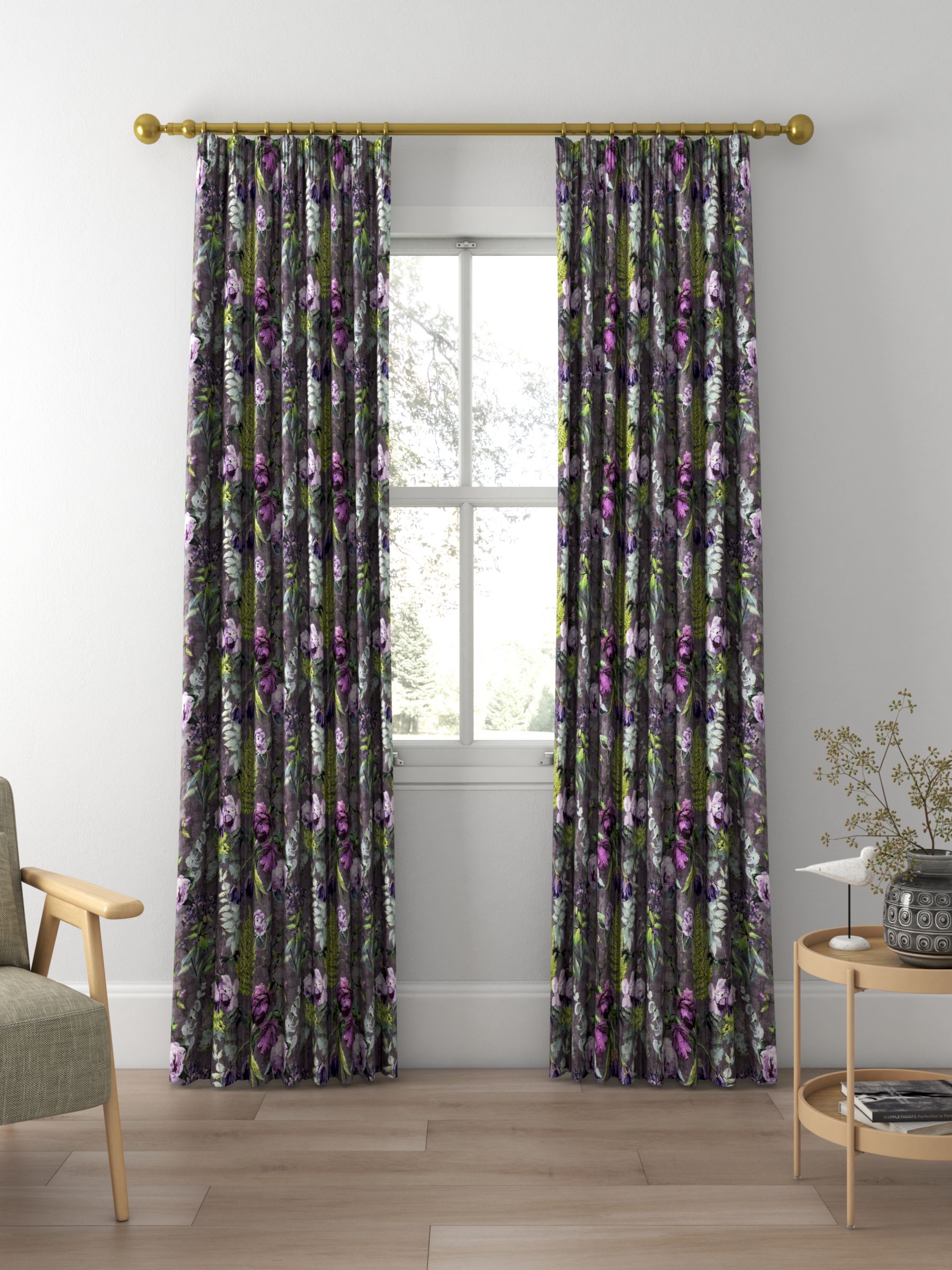 Designers Guild Tulipani Made to Measure Curtains,  Amethyst