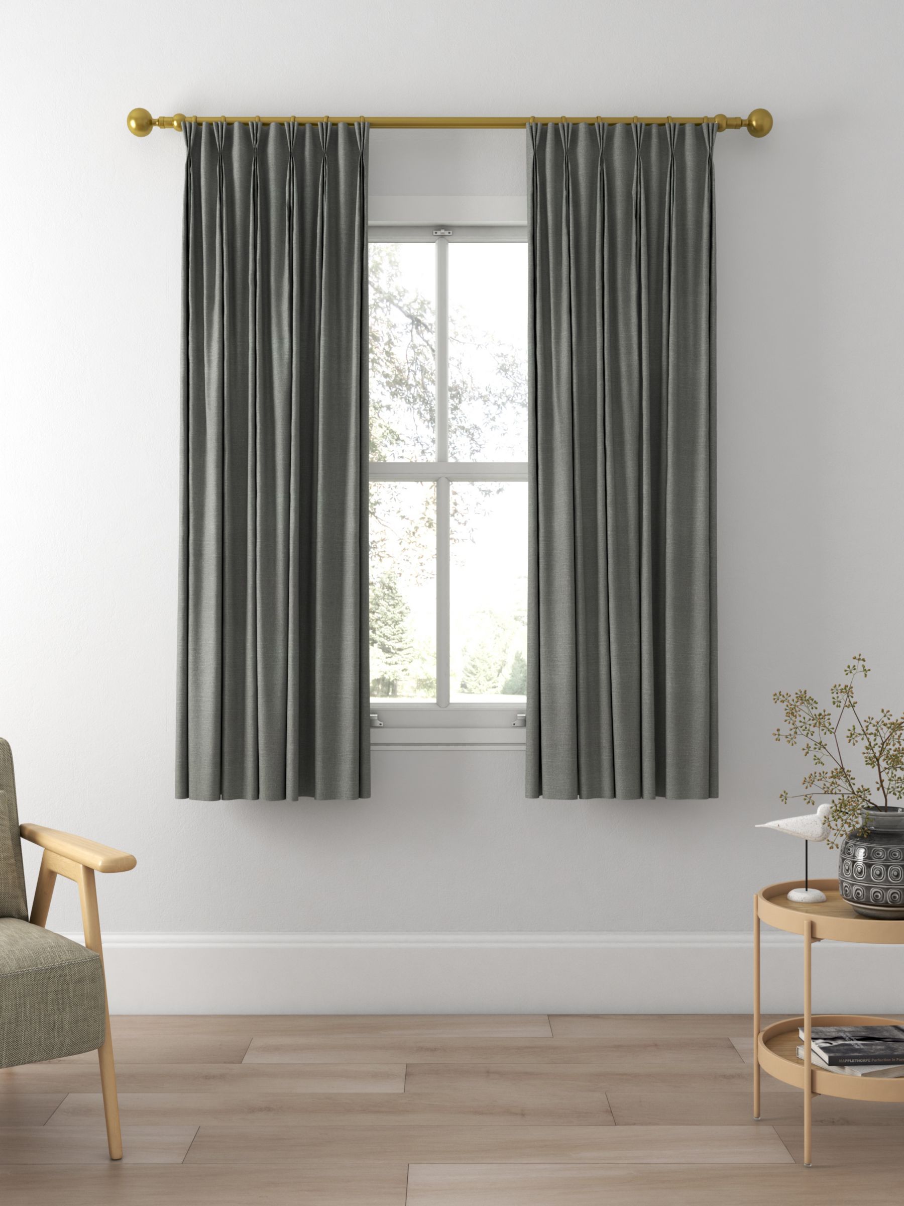 Sanderson Tuscany II Made to Measure Curtains, Mercury