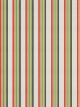 Harlequin Helter Skelter Stripe Made to Measure Curtains and Roman Blind, Navy/Poppy/Apricot