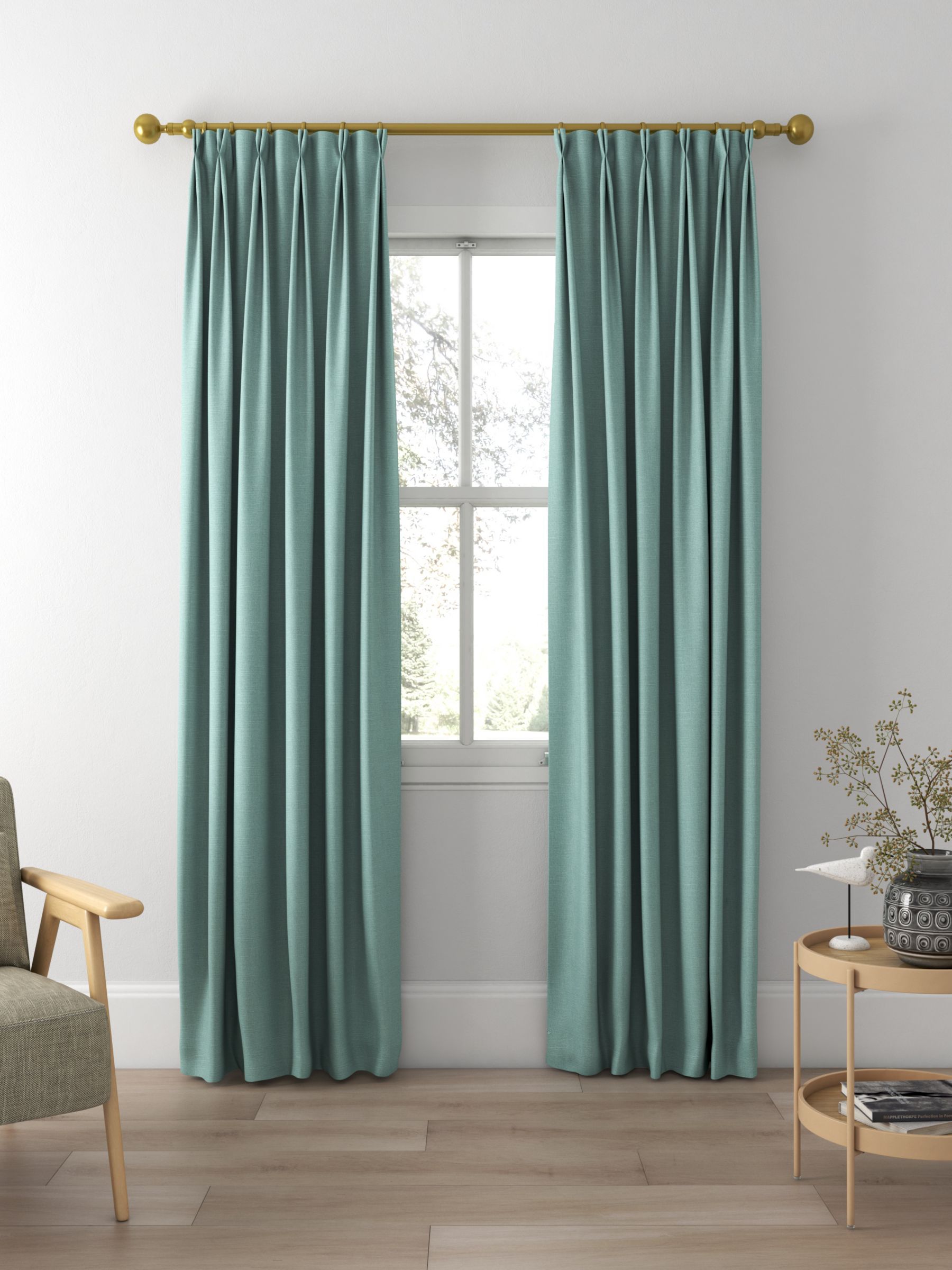 Sanderson Tuscany II Made to Measure Curtains, Duck Egg