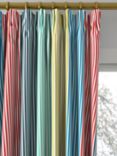 Harlequin Funfair Stripe Made to Measure Curtains or Roman Blind, Ink/Aqua/Kiwi/Marine