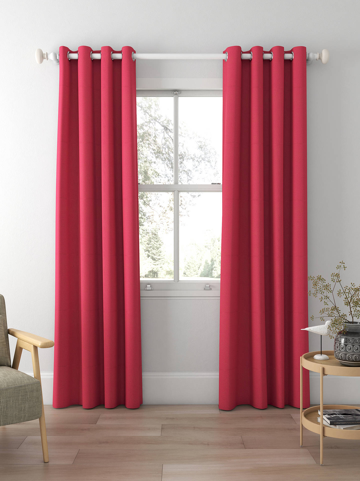 Designers Guild Madrid Made to Measure Curtains, Raspberry