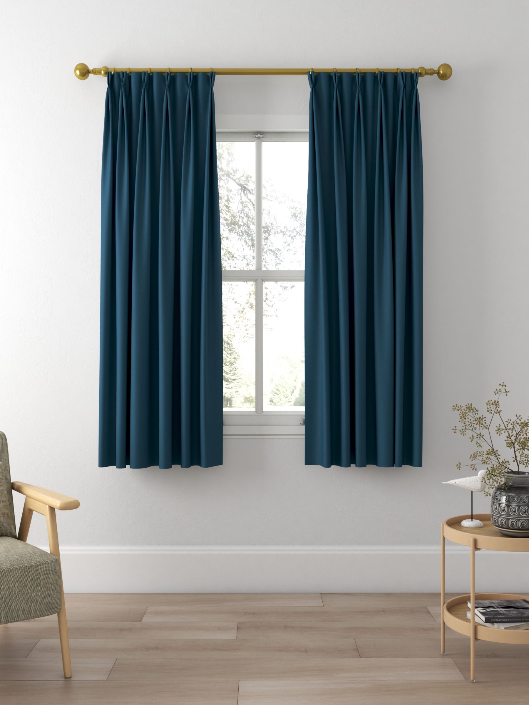 Sanderson Tuscany II Made to Measure Curtains, Navy
