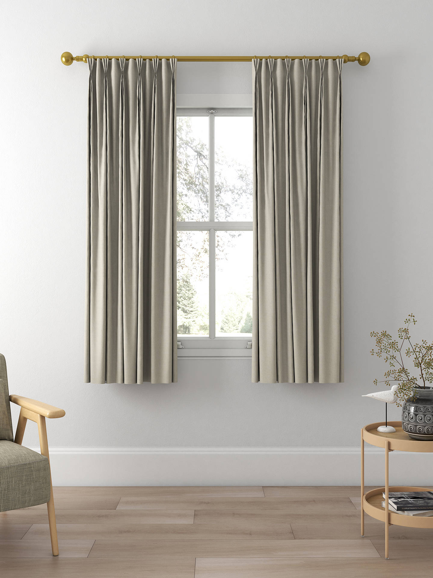 Sanderson Tuscany II Made to Measure Curtains, Linen