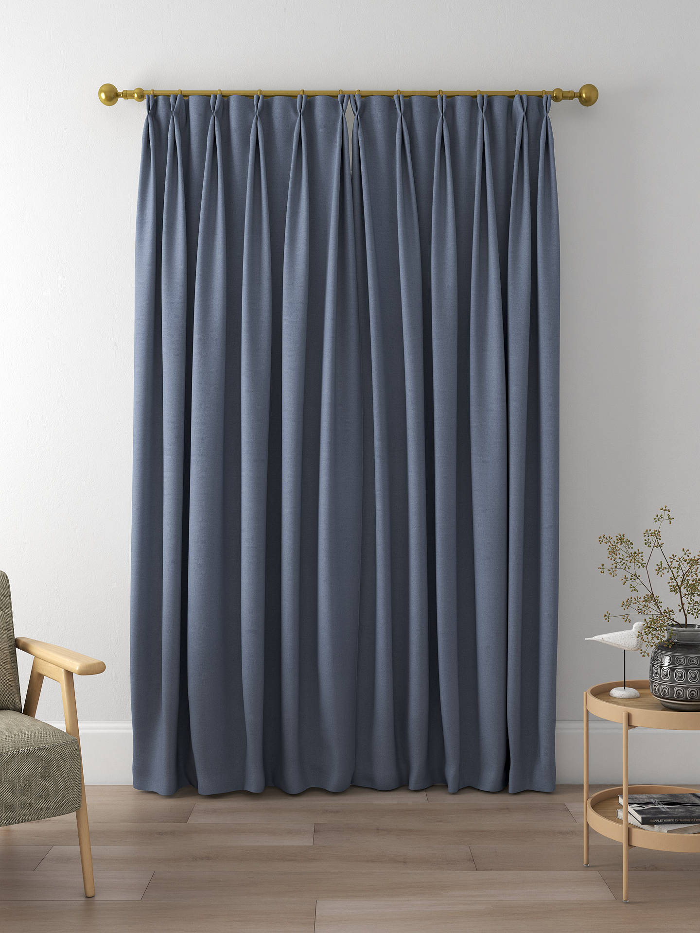 Designers Guild Madrid Made to Measure Curtains, Blue