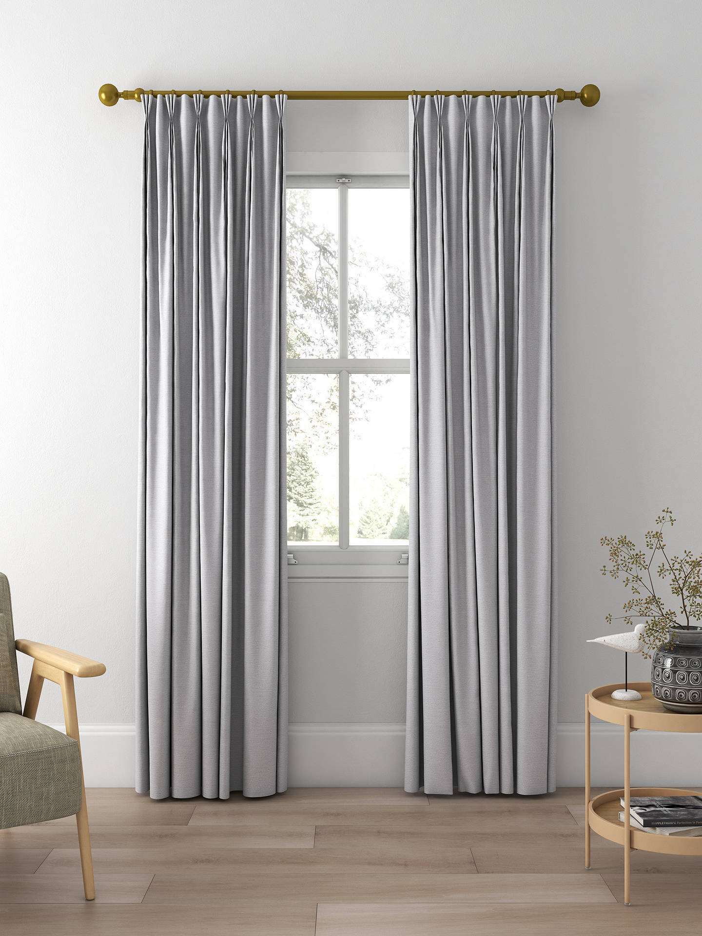 Designers Guild Pampas Made to Measure Curtains, Pewter