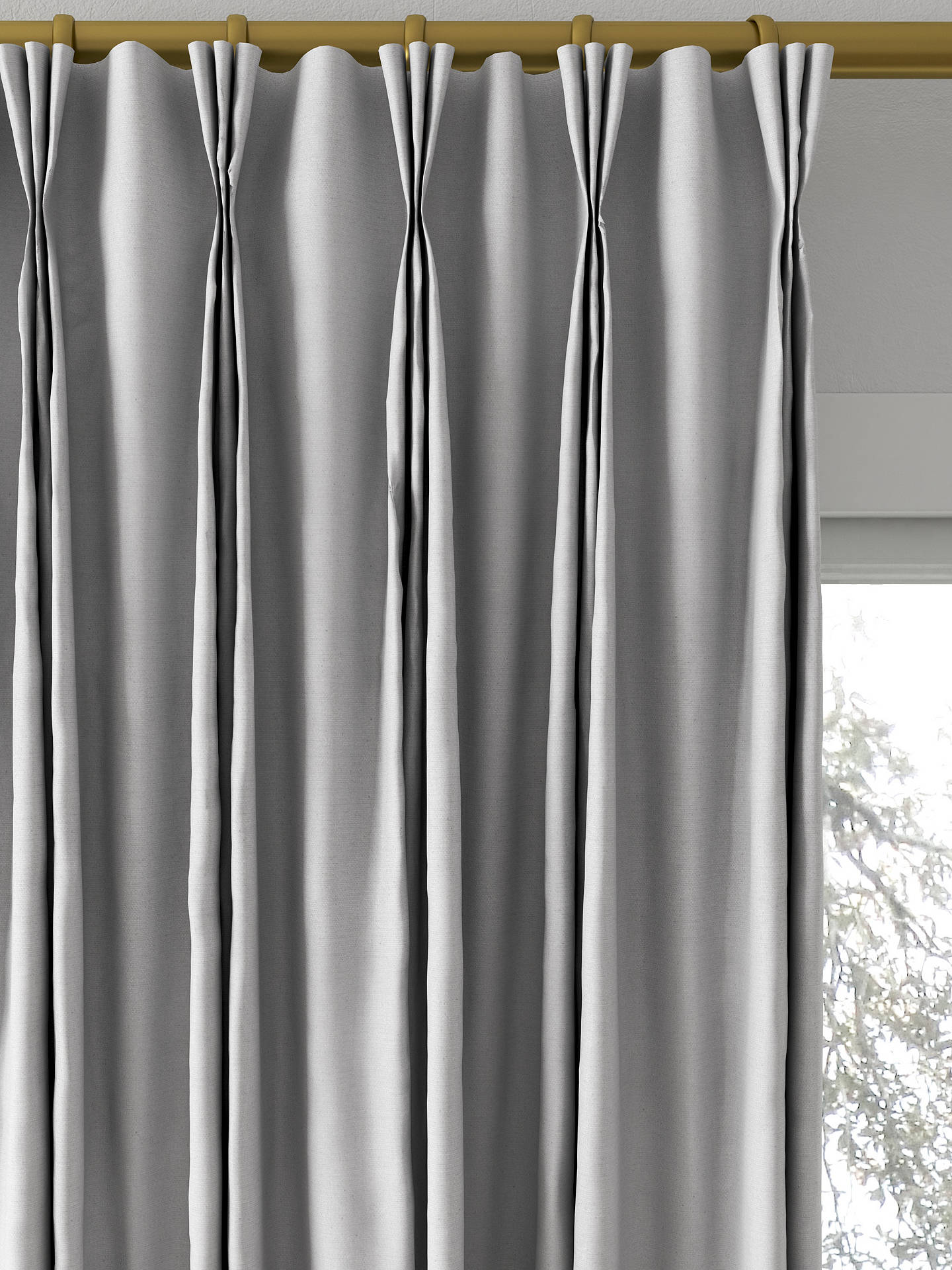 Designers Guild Madrid Made to Measure Curtains, Aluminium