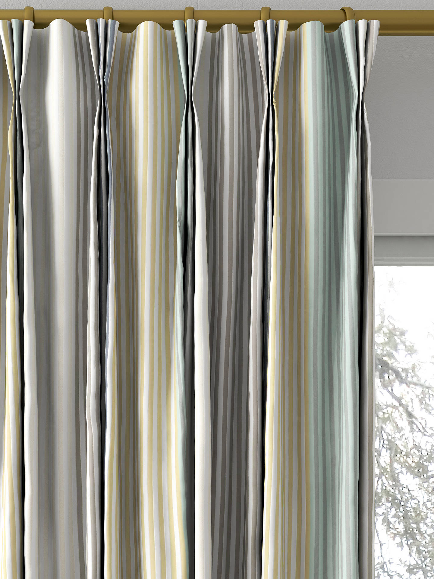 Harlequin Funfair Stripe Made to Measure Curtains, Calico/Cloud/Pebble
