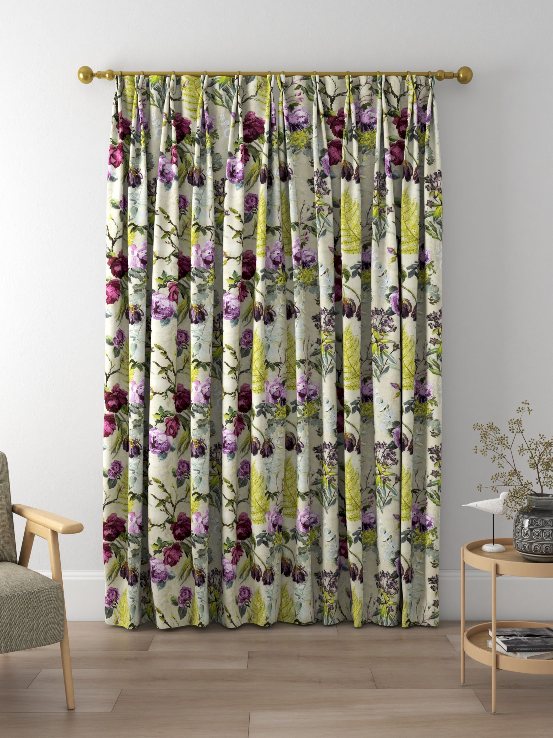 Designers Guild Tulipani Made to Measure Curtains, Linen