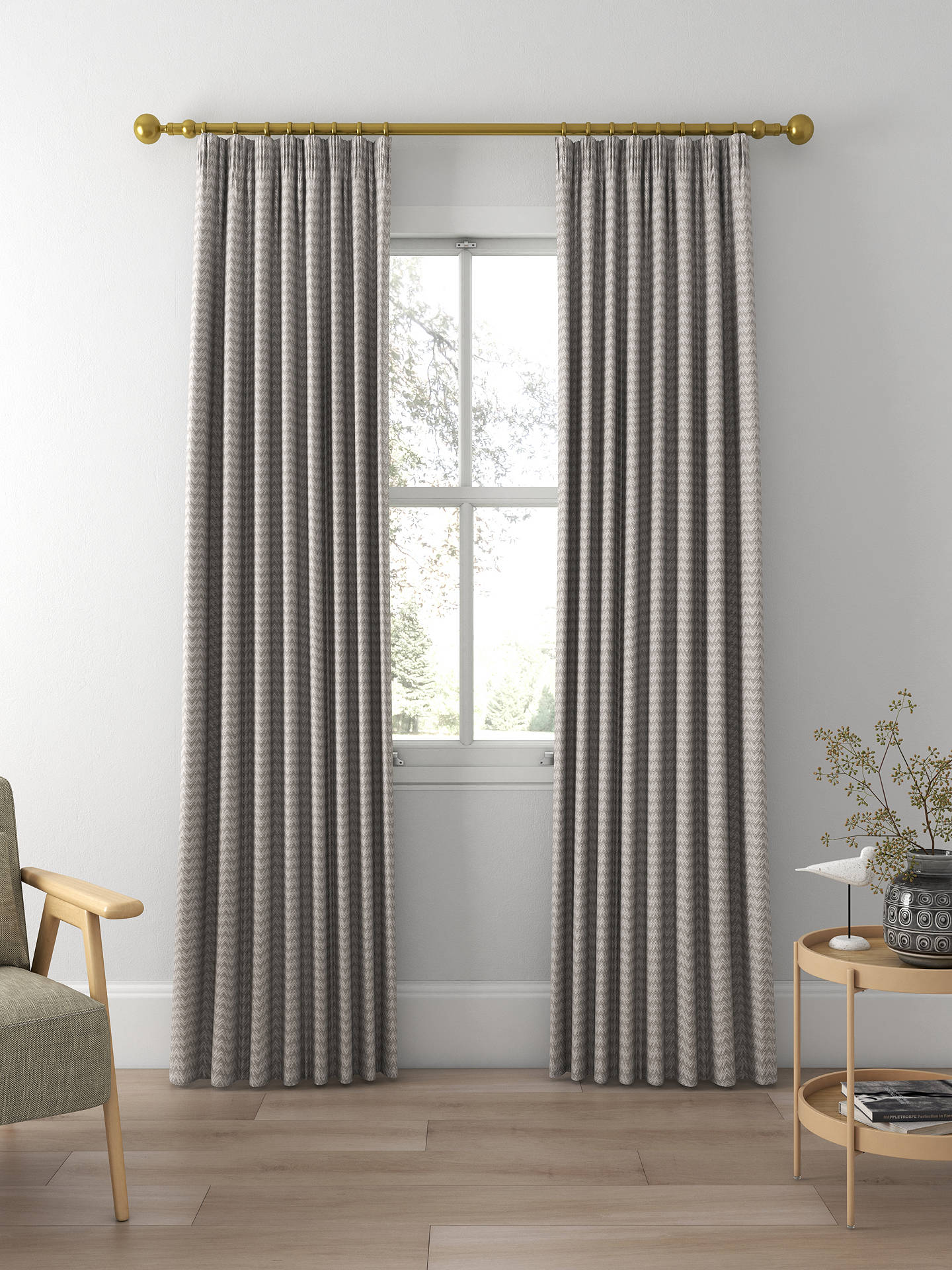 Sanderson Herring Made to Measure Curtains, Gull