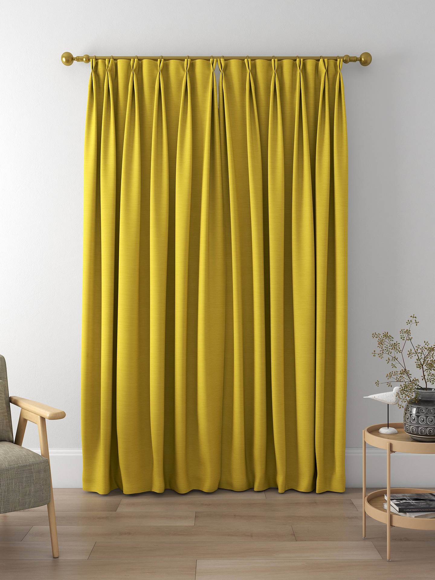 Designers Guild Pampas Made to Measure Curtains, Ochre