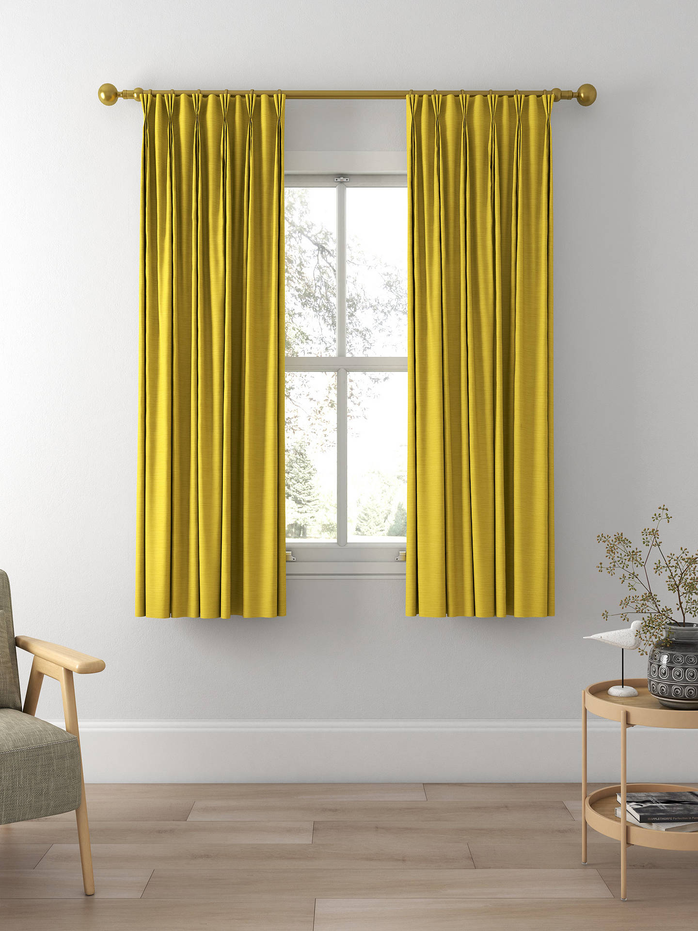 Designers Guild Pampas Made to Measure Curtains, Ochre