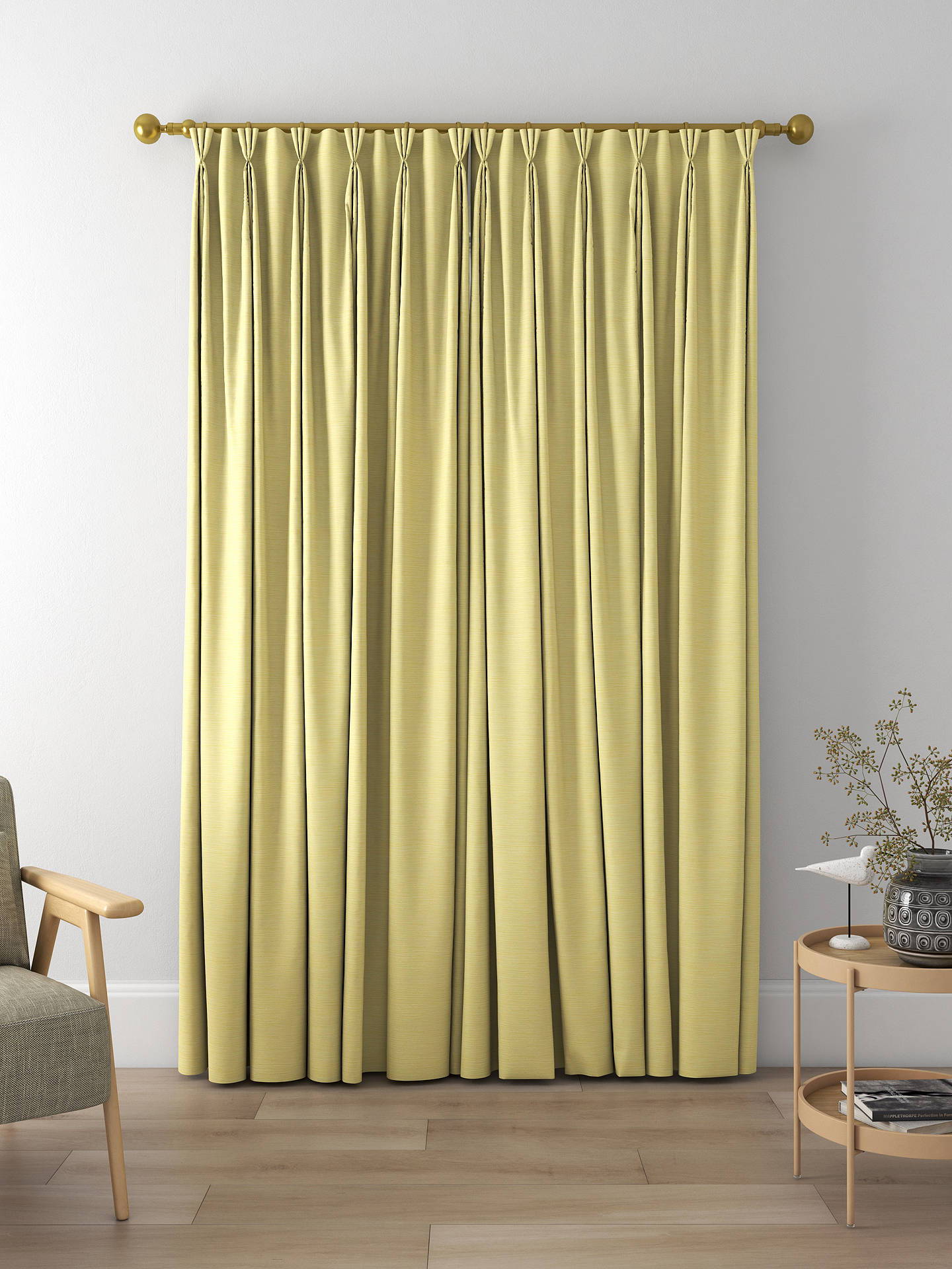 Designers Guild Pampas Made to Measure Curtains, Primrose