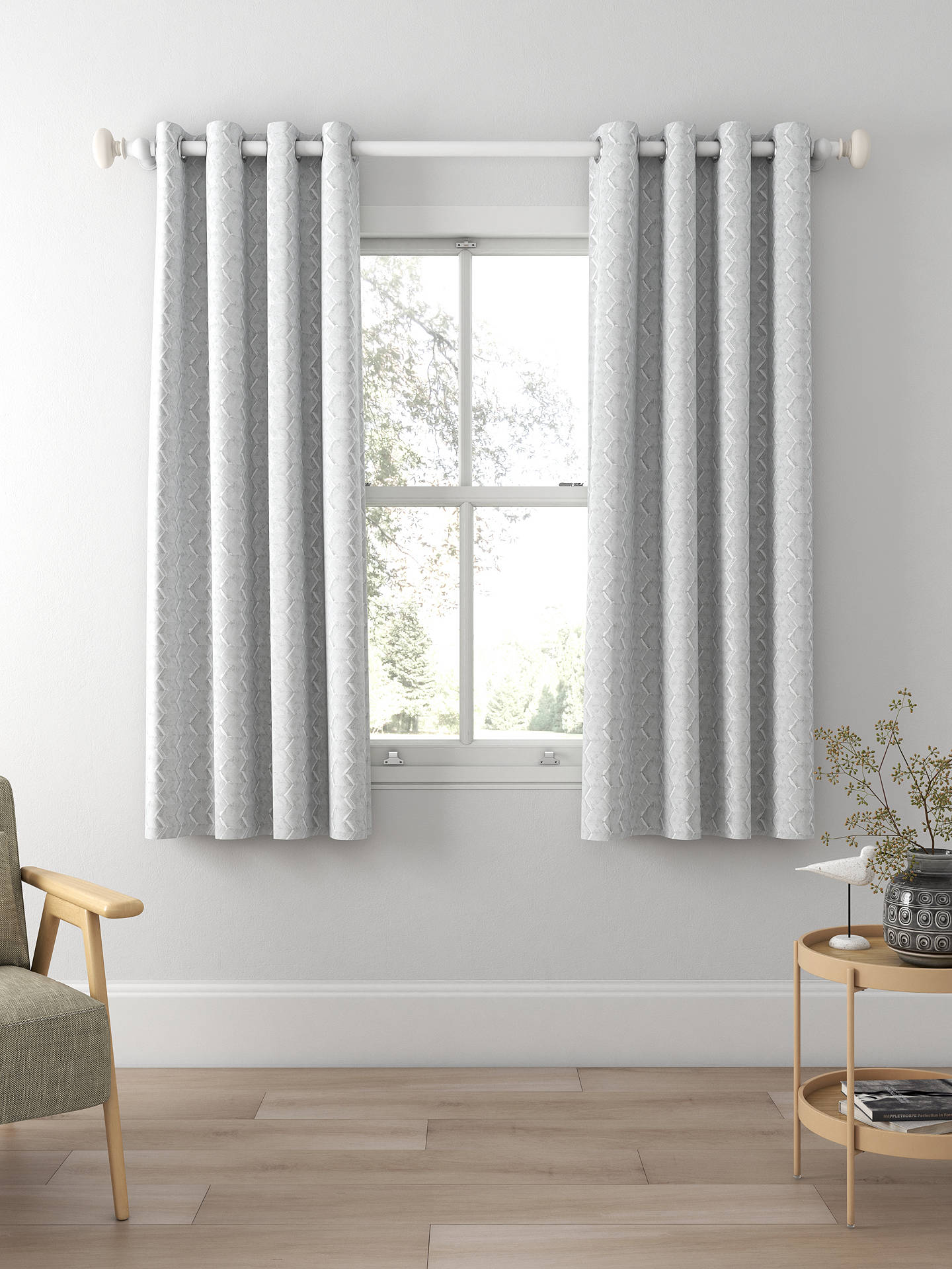 Harlequin Tanabe Made to Measure Curtains, Silver