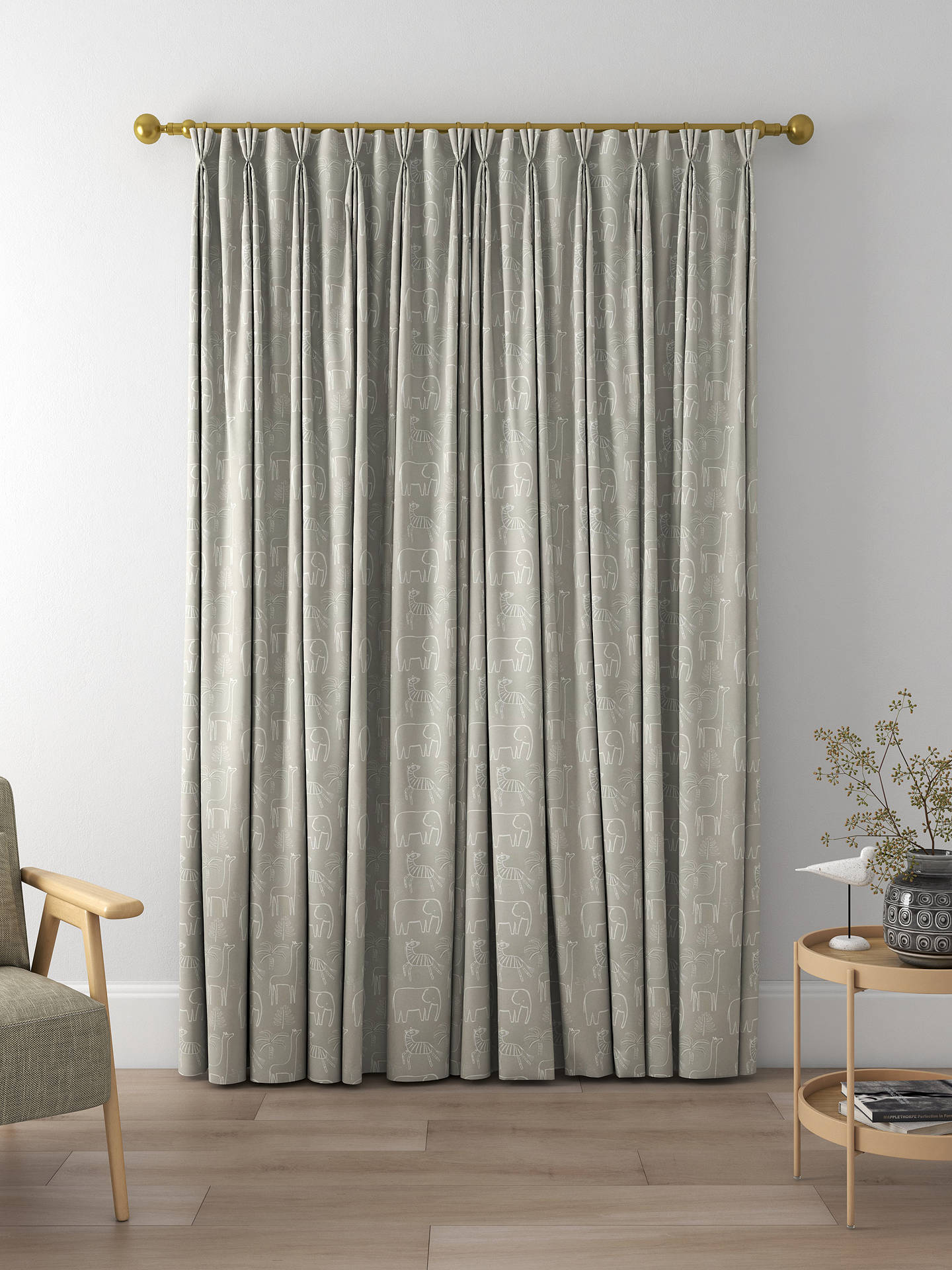 Harlequin Funky Jungle Made to Measure Curtains, Stone
