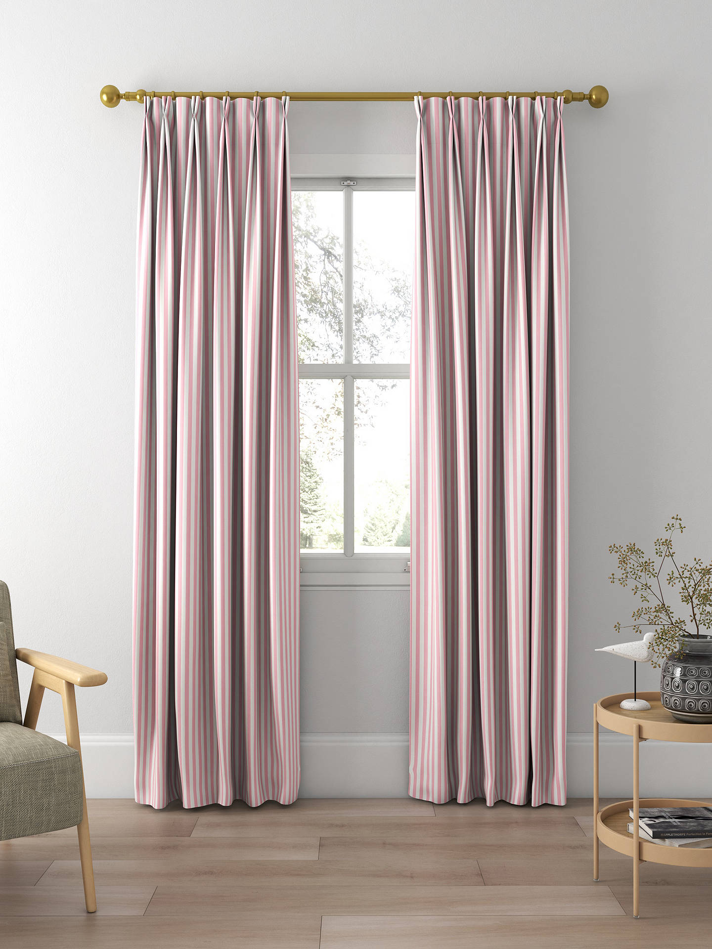 Harlequin Carnival Stripe Made to Measure Curtains, Blossom