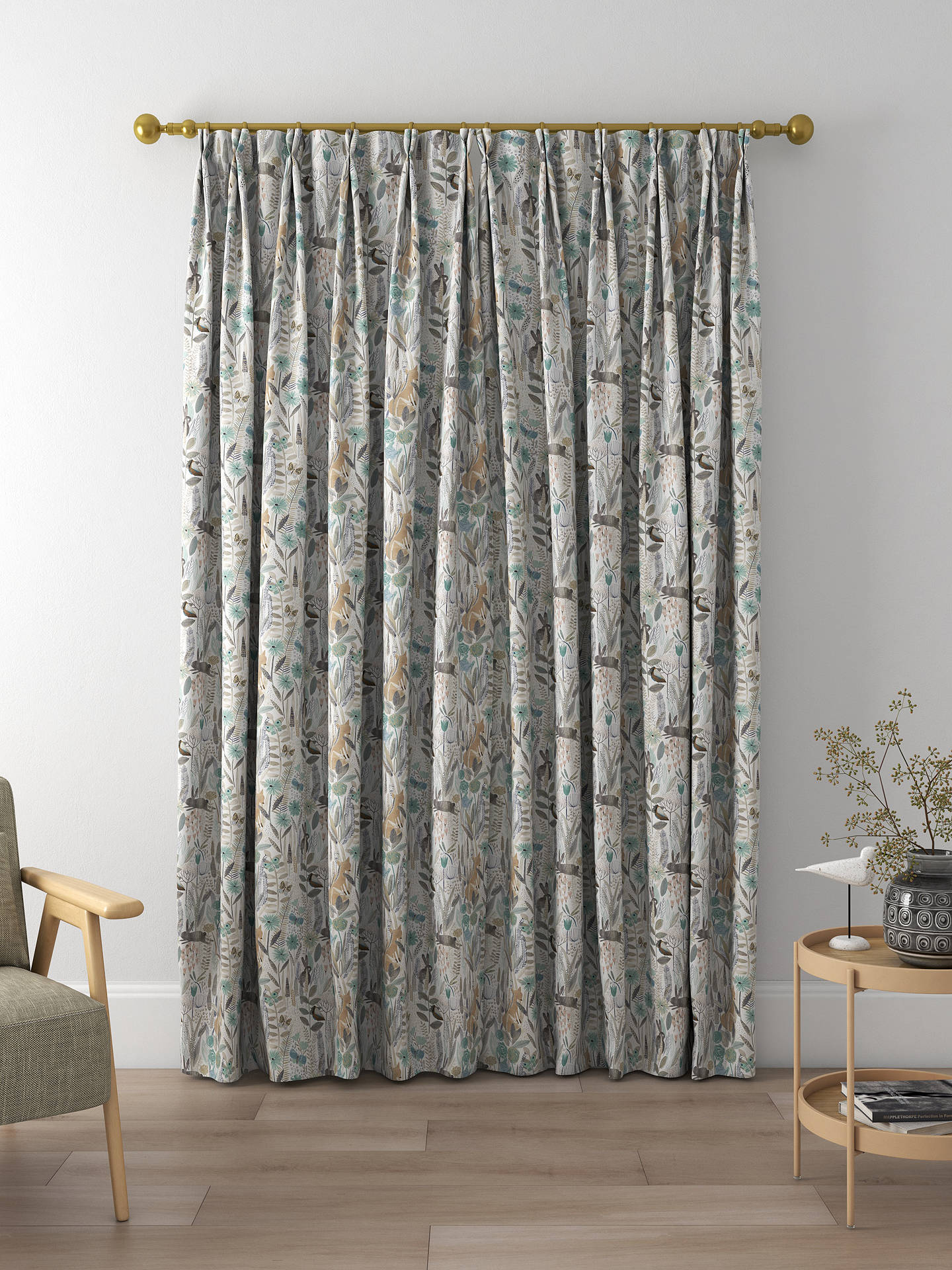 Harlequin Hide And Seek Made to Measure Curtains, Linen/Duck Egg/Stone