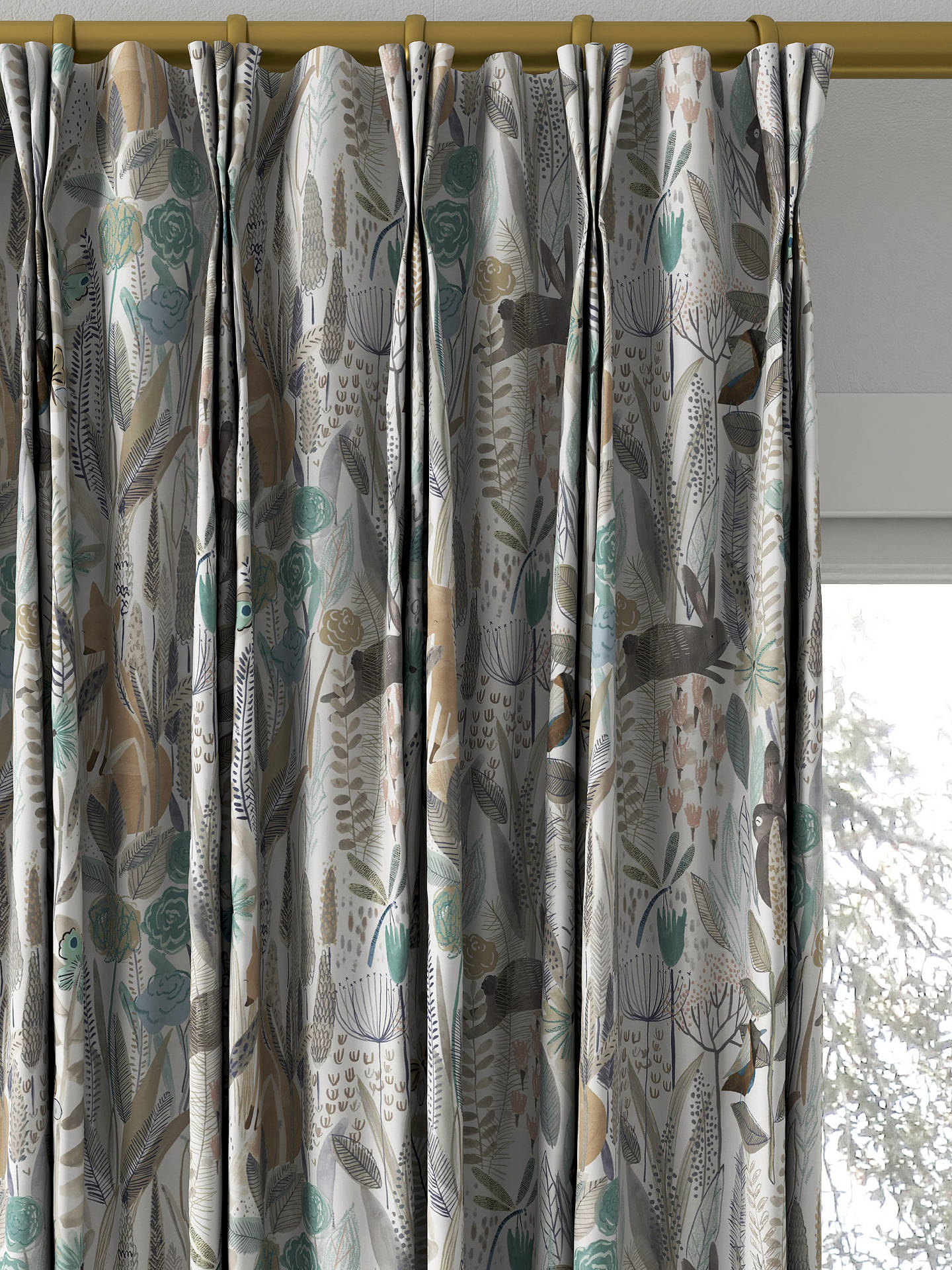 Harlequin Hide And Seek Made to Measure Curtains, Linen/Duck Egg/Stone