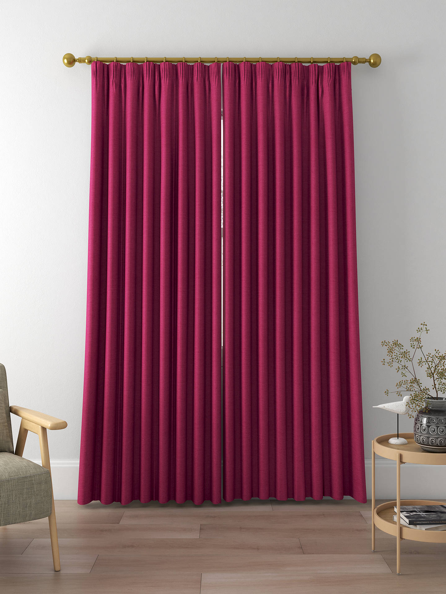 Designers Guild Mirissa Made to Measure Curtains, Fuchsia