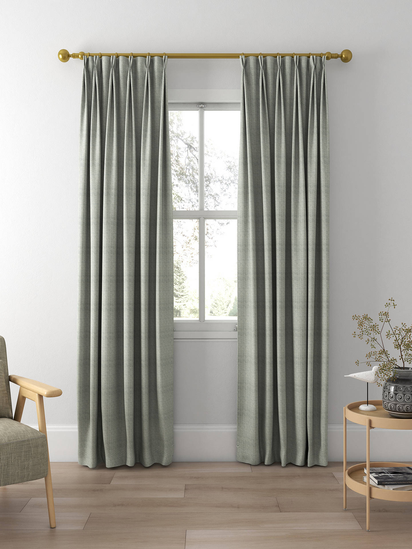 Sanderson Linden Made to Measure Curtains, Mineral