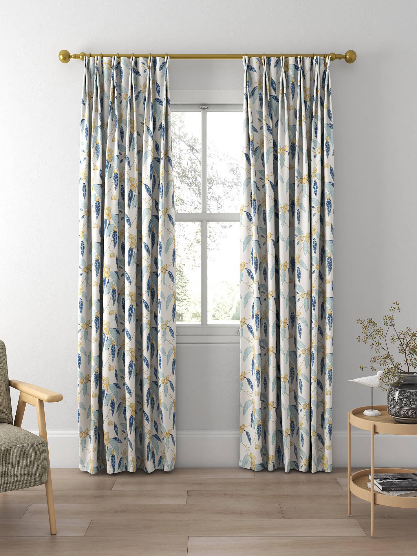 Harlequin Coppice Made to Measure Curtains, Saffron/Cobalt