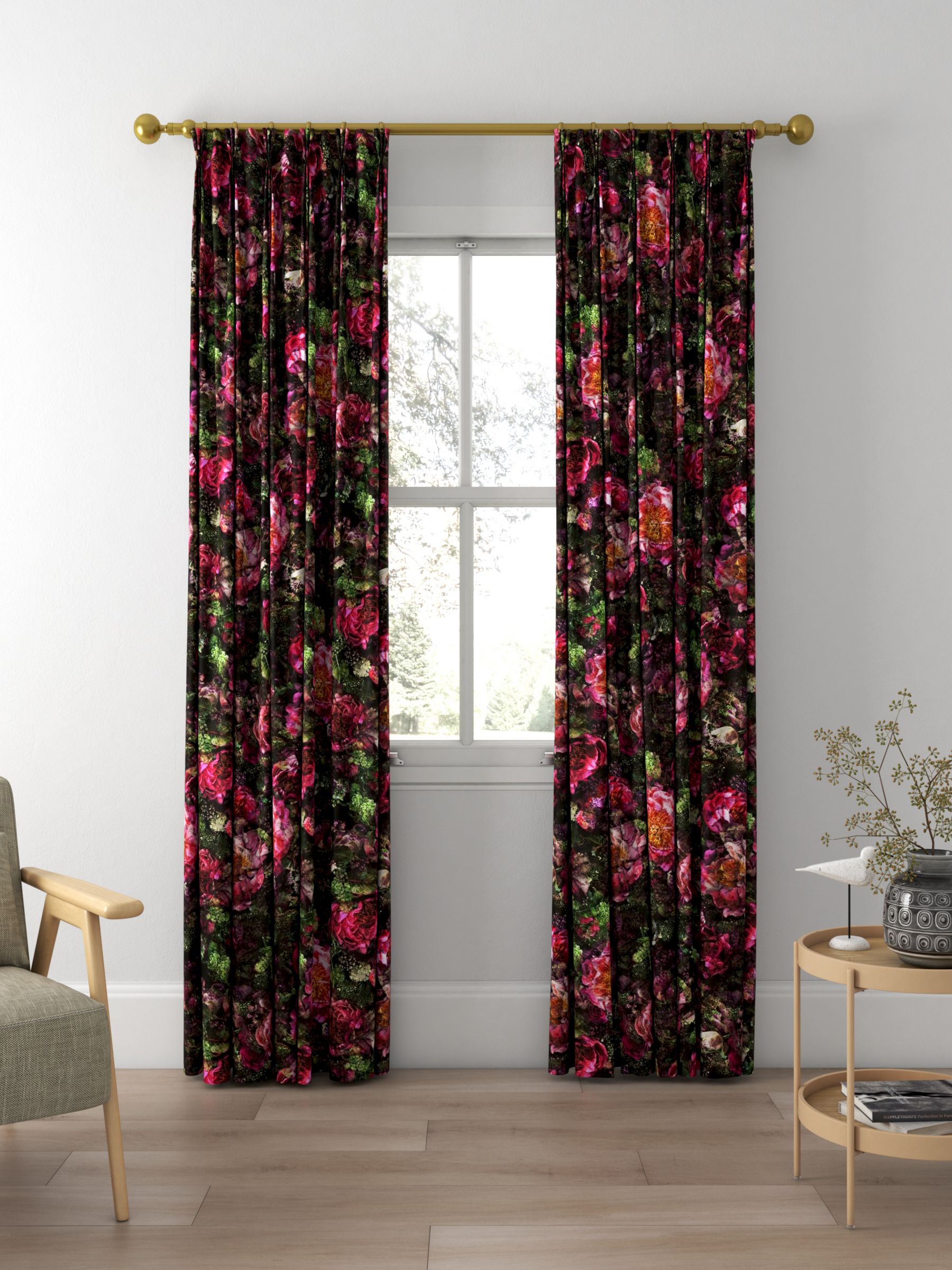 Designers Guild Romaunt Rose Made to Measure Curtains, Fuchsia