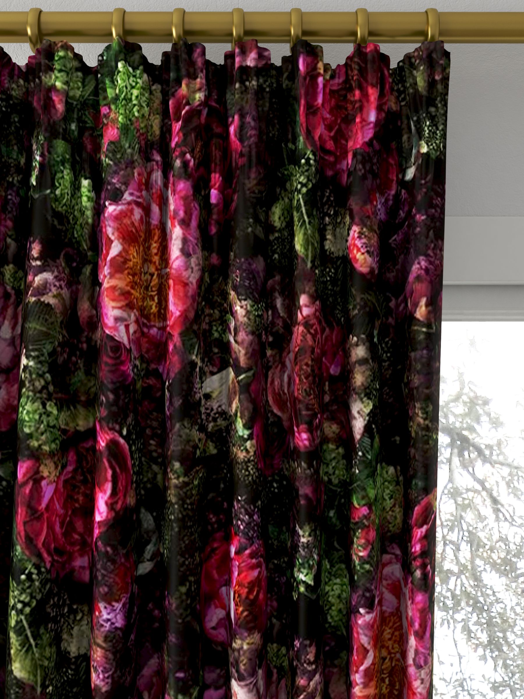 Designers Guild Romaunt Rose Made to Measure Curtains, Fuchsia