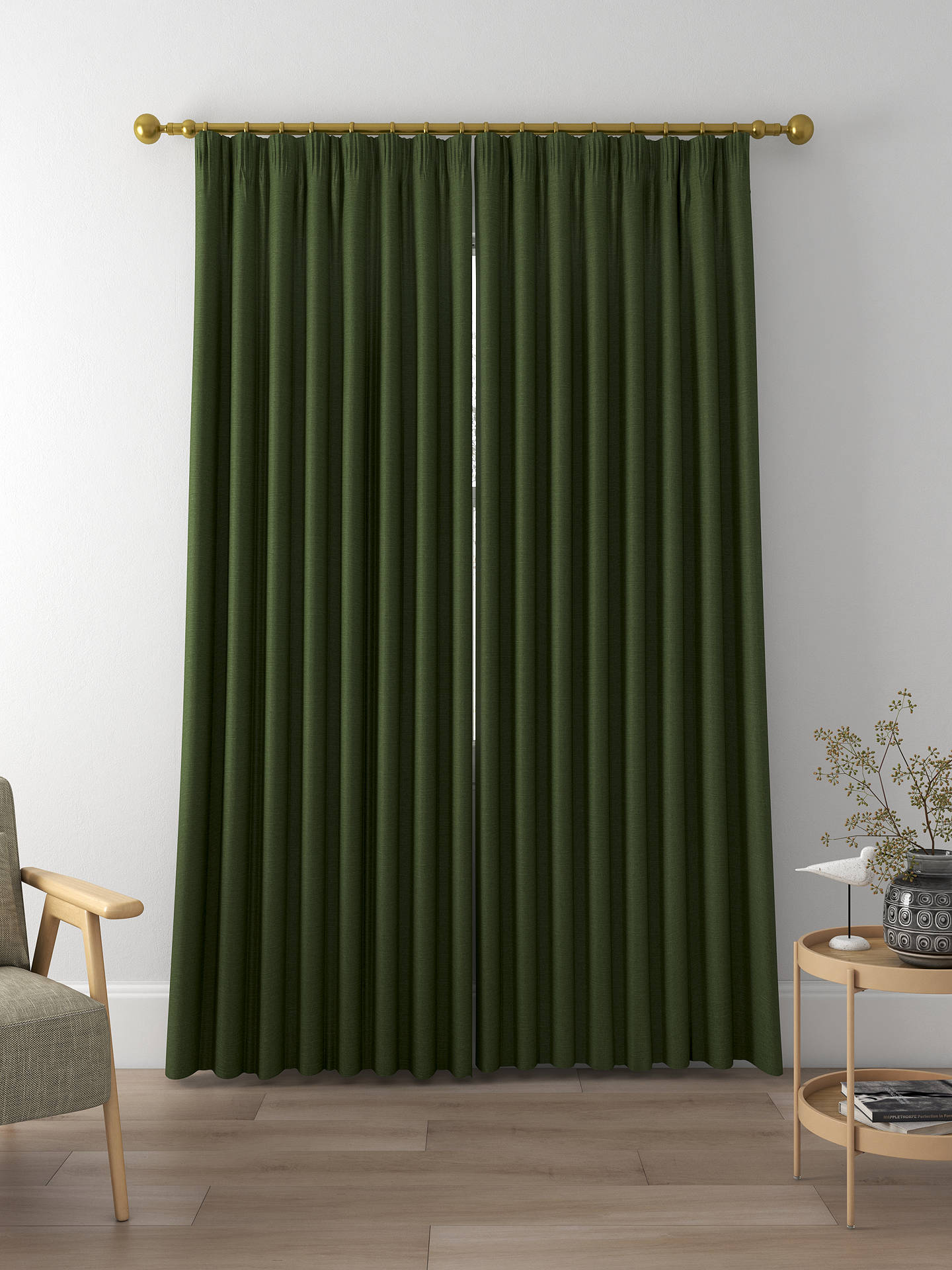 Designers Guild Mirissa Made to Measure Curtains, Moss