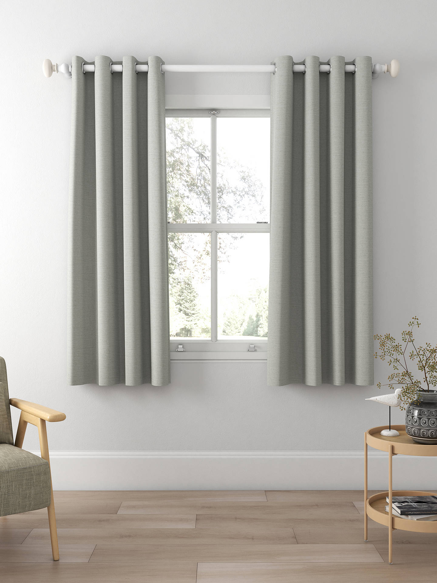 Designers Guild Mirissa Made to Measure Curtains, Silver