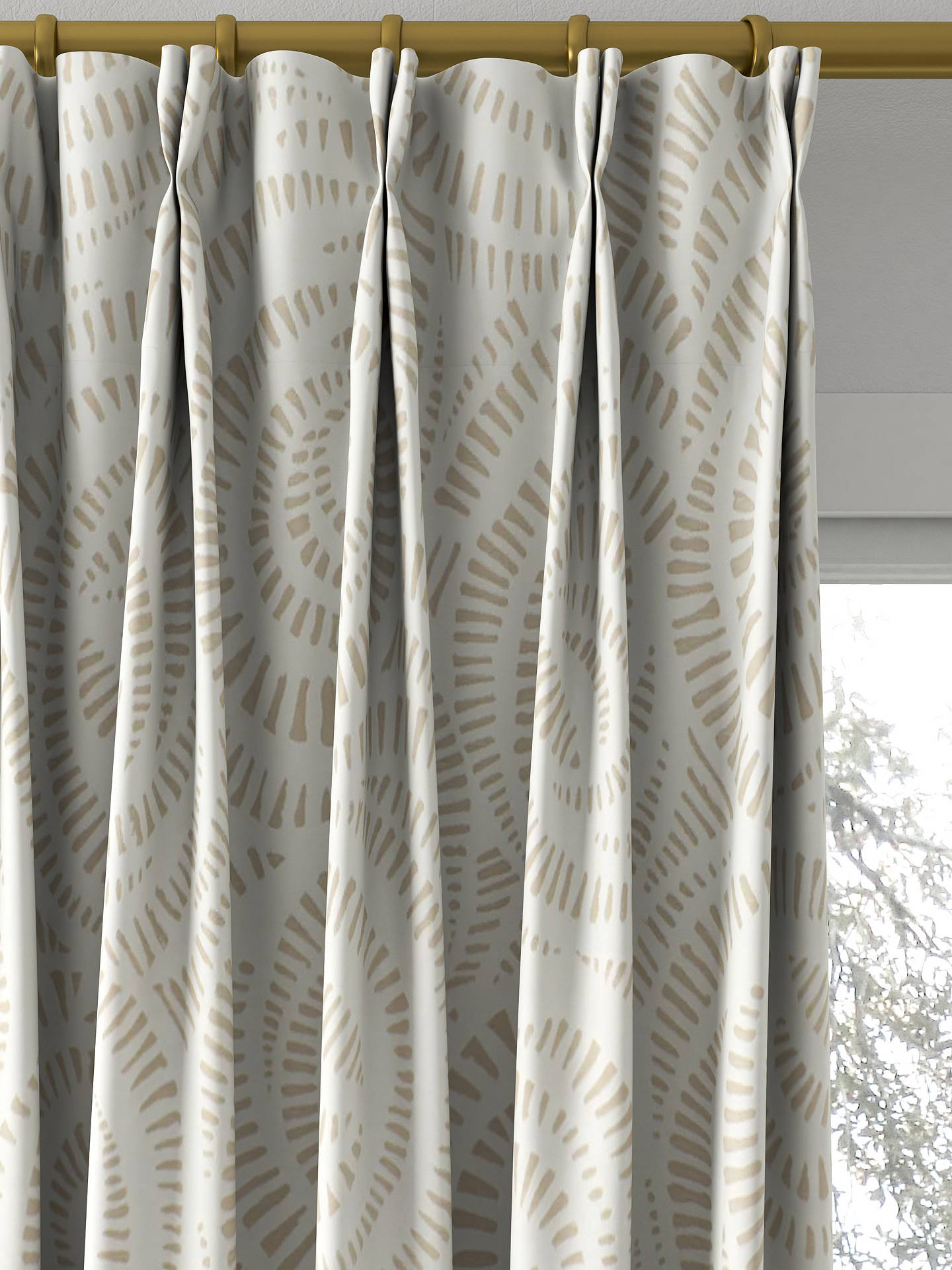 Harlequin Fractal Made to Measure Curtains, Flax