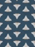 Harlequin Space Shuttle Made to Measure Curtains or Roman Blind, Apricot/Navy