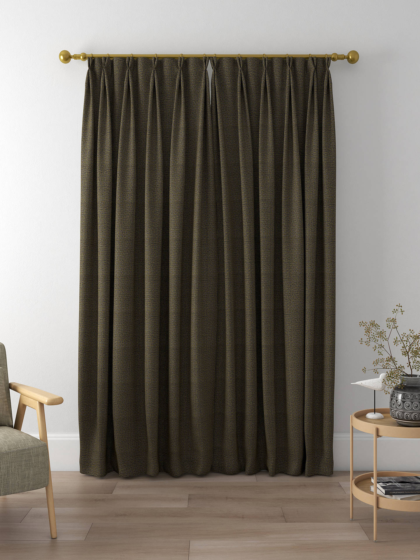 Designers Guild Porto Made to Measure Curtains, Ebony