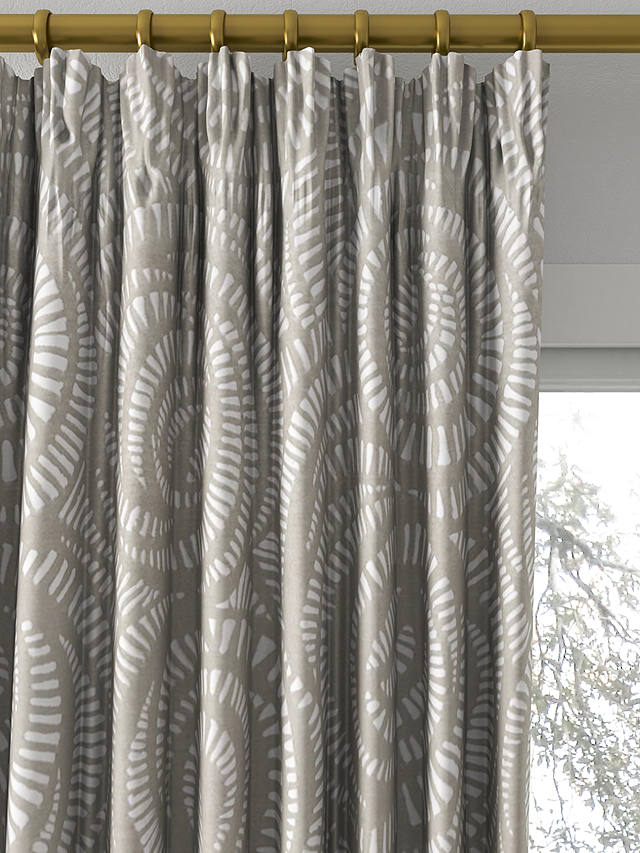 Harlequin Fractal Made to Measure Curtains, Steel