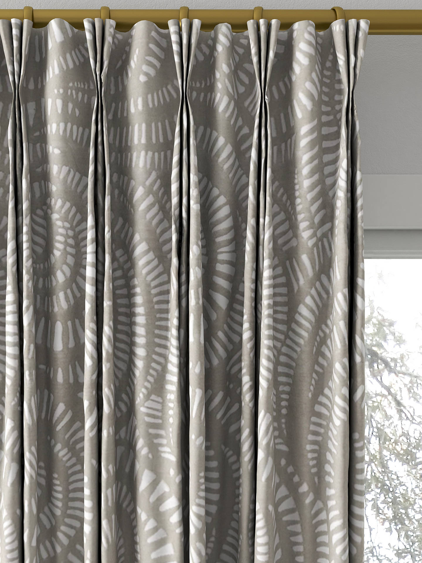 Harlequin Fractal Made to Measure Curtains, Steel