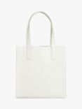 Ted Baker Reptcon Croc Effect Small Icon Tote Bag, White