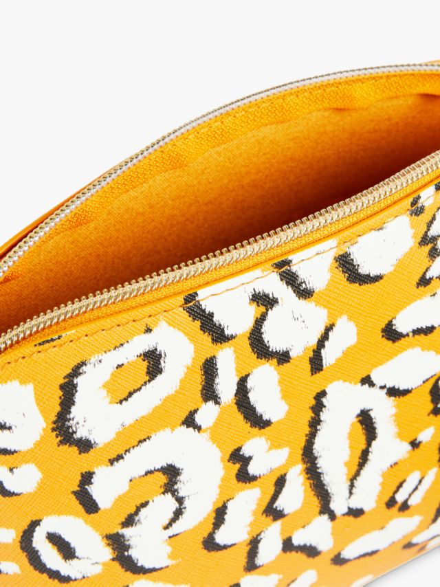 Ted Baker Leeaah Leopard Saffiano Makeup Bag, Yellow 2