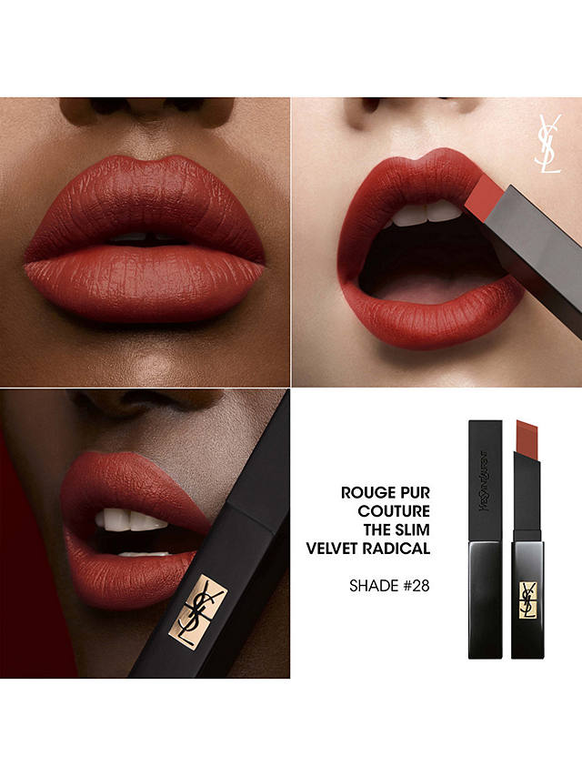 Yves Saint Laurent Rouge Pur Couture The Slim Velvet Radical Lipstick, 28 Fatal Carmin 4