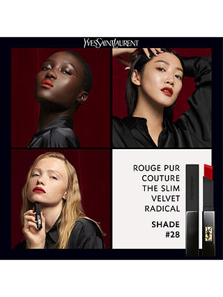 Yves Saint Laurent Rouge Pur Couture The Slim Velvet Radical Lipstick, 28 Fatal Carmin 6