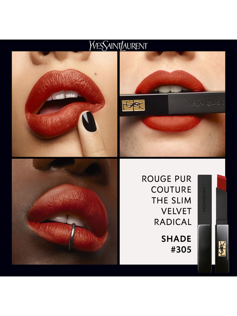 Yves Saint Laurent Rouge Pur Couture The Slim Velvet Radical Lipstick, 305 Provocative Orange 4