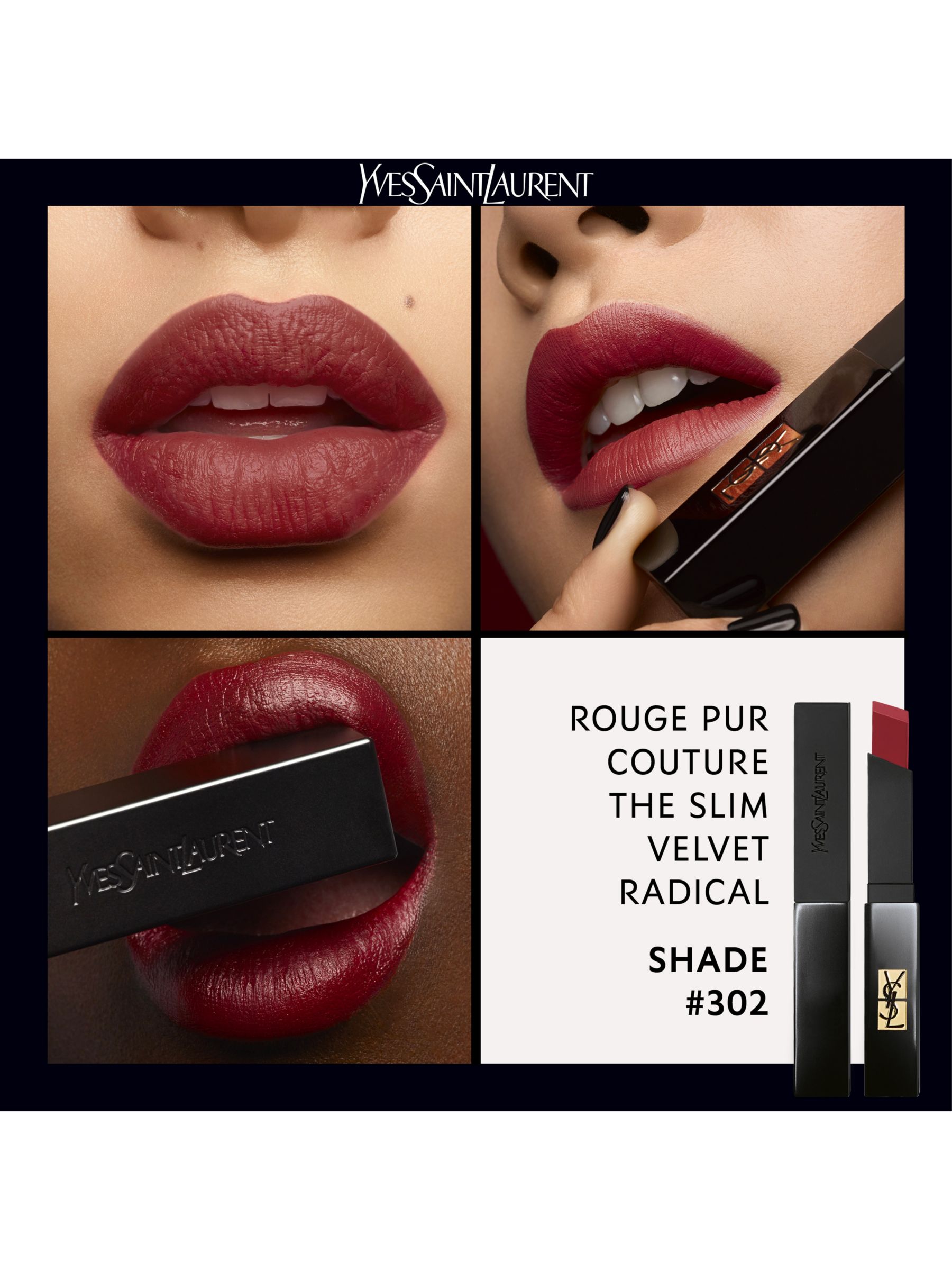 Yves Saint Laurent Rouge Pur Couture The Slim Velvet Radical Lipstick, 302 Nude Protest 6